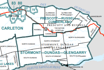 Une carte électorale fédérale redécoupée à Prescott-Russell